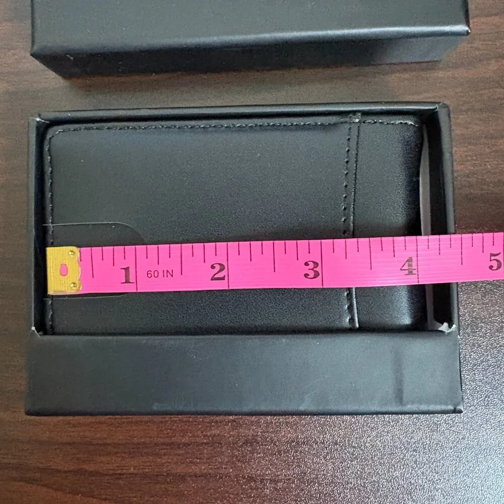 Mark Fred Black Leather Wallet Classic Modern Sleek Quiet Luxury Timeless Chic